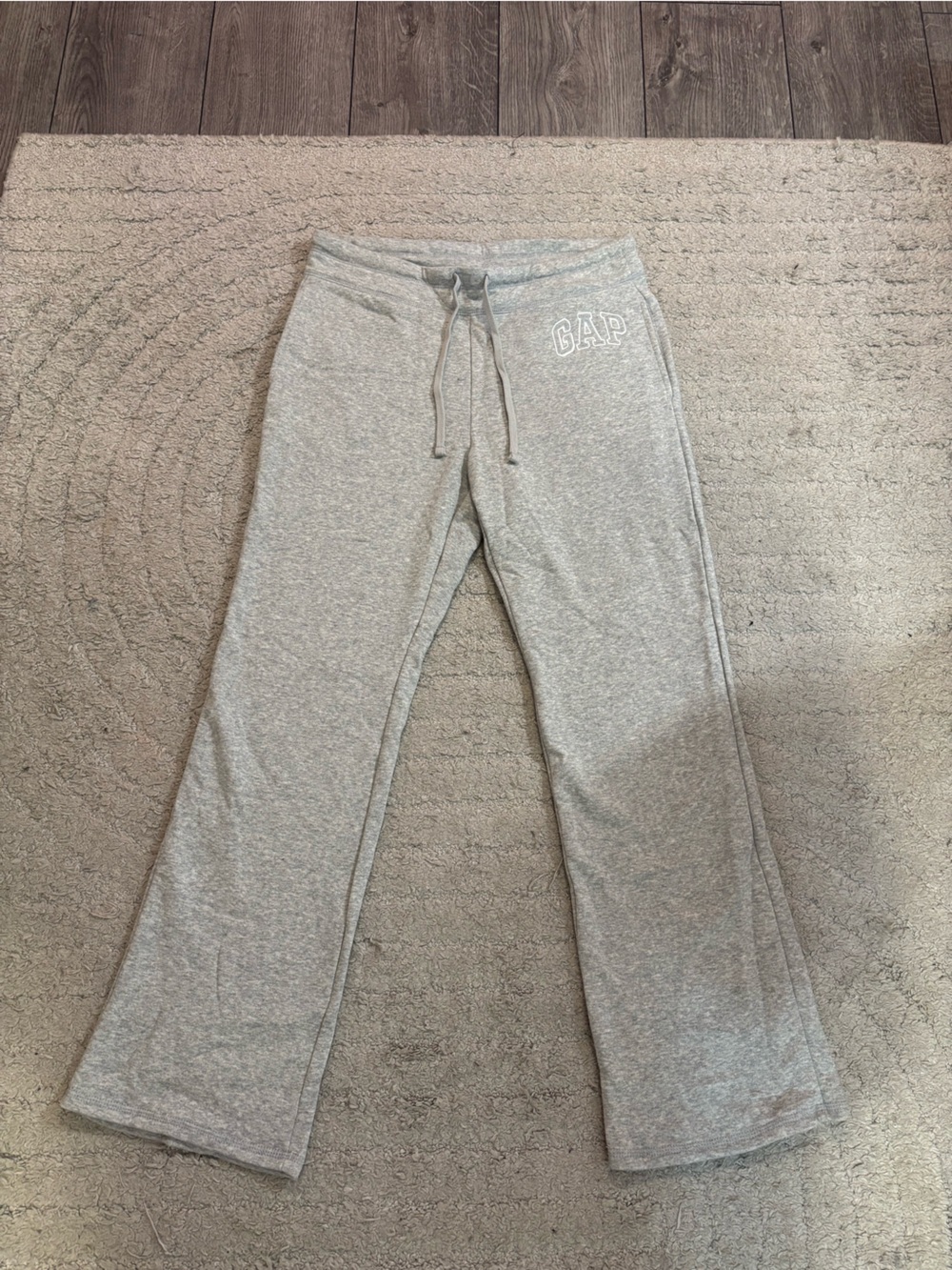 GAP Light Gray Women's Boot Cut Sweatpants with Drawstring